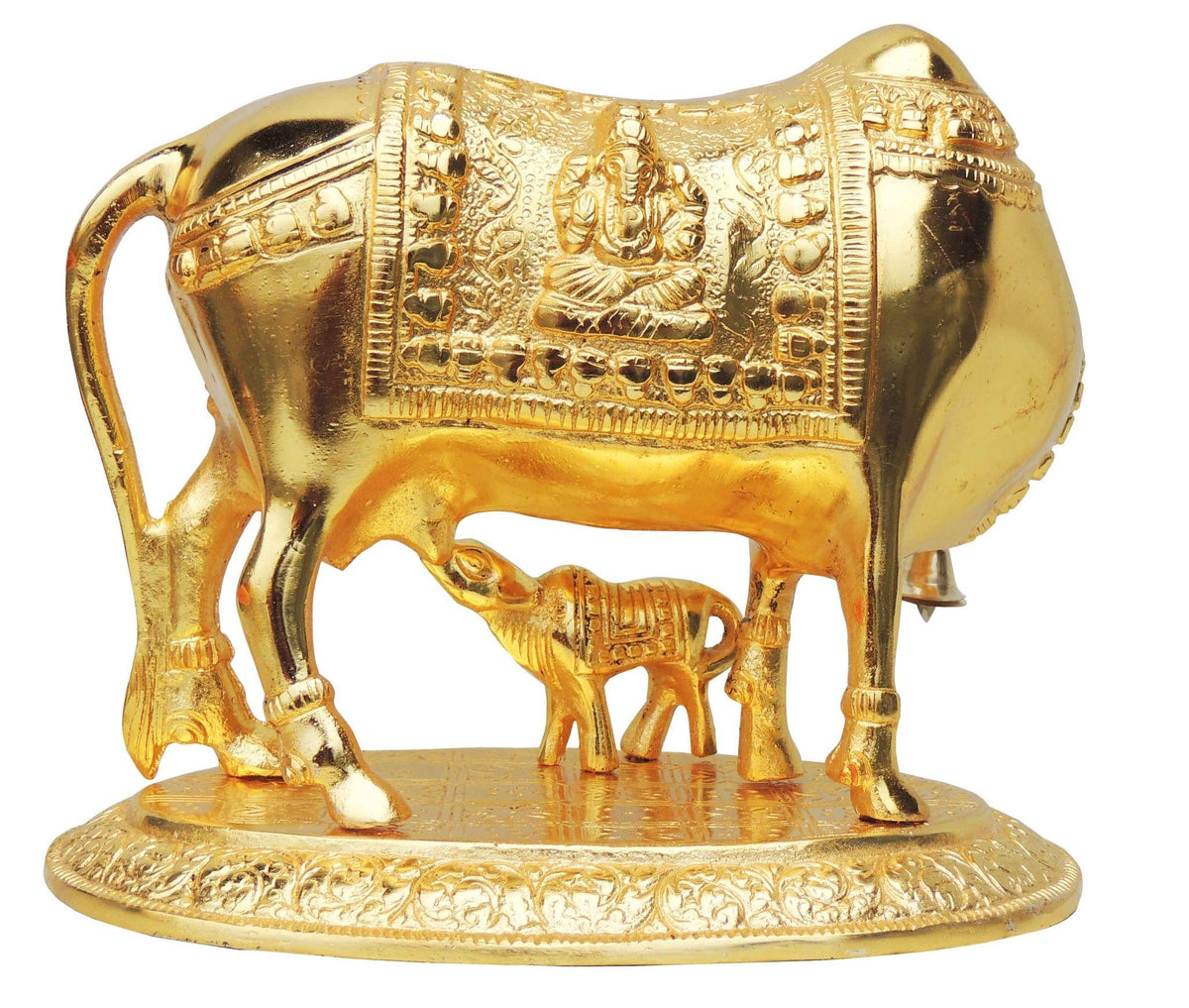 Showpiece Cow & Calf Statue - 9.5*6.5*7.5 inch (AS129 G)