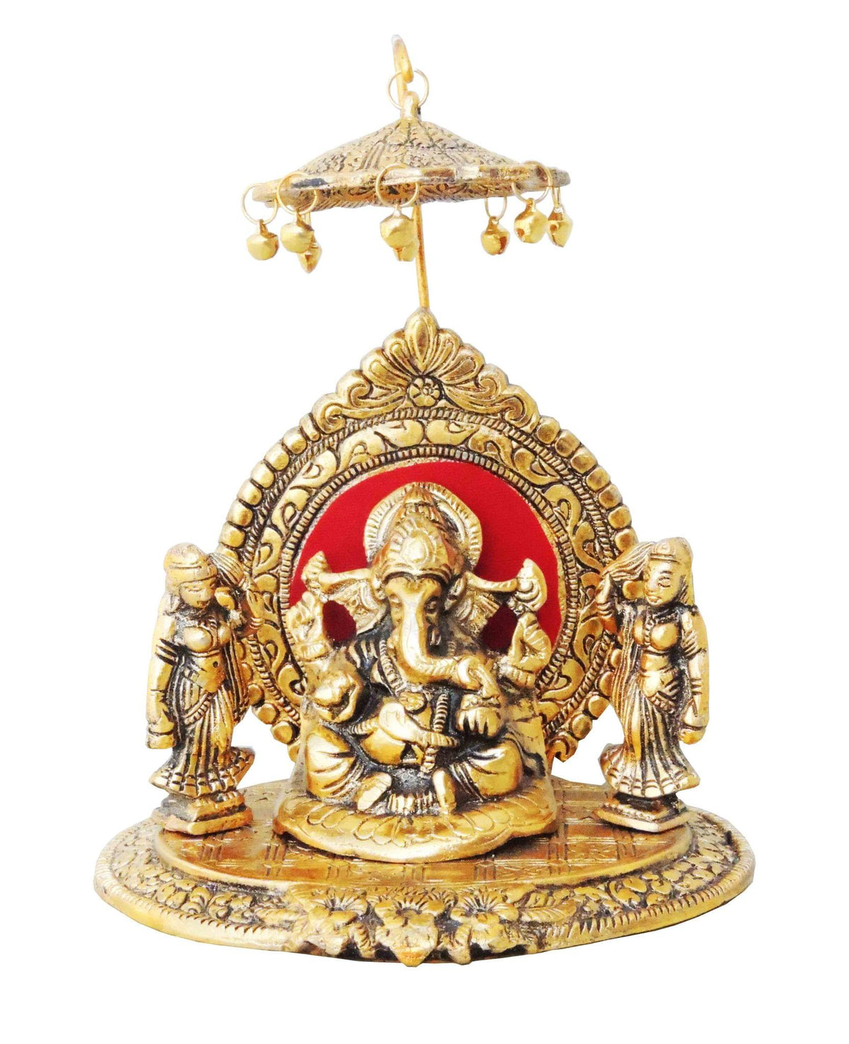 Showpiece Ganeshji with Ridhi Sidhi Gold - 6.5*5.5*8.5 inch (AS133 G)