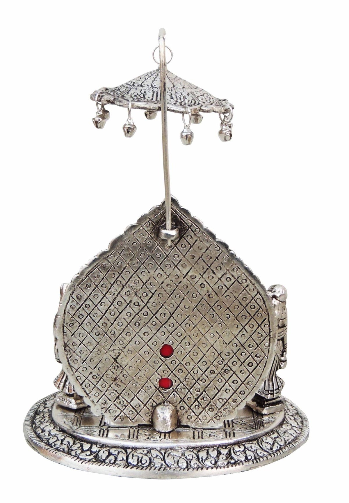 Showpiece Ganeshji with Ridhi Sidhi Silver - 6.5*5.5*8.5 inch (AS133 S)