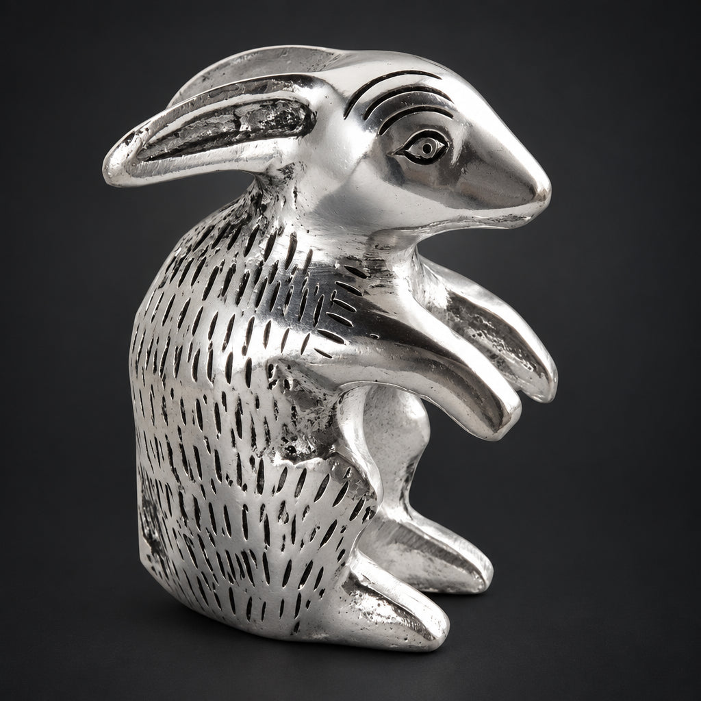 Aluminium Showpiece Rabbit Small Statue - 2.5*1.5*3 Inch (AS144 A)
