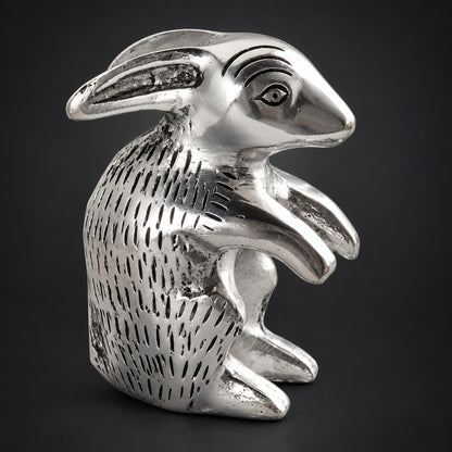 Aluminium Showpiece Rabbit Small Statue - 2.5*1.5*3 Inch (AS144 A)