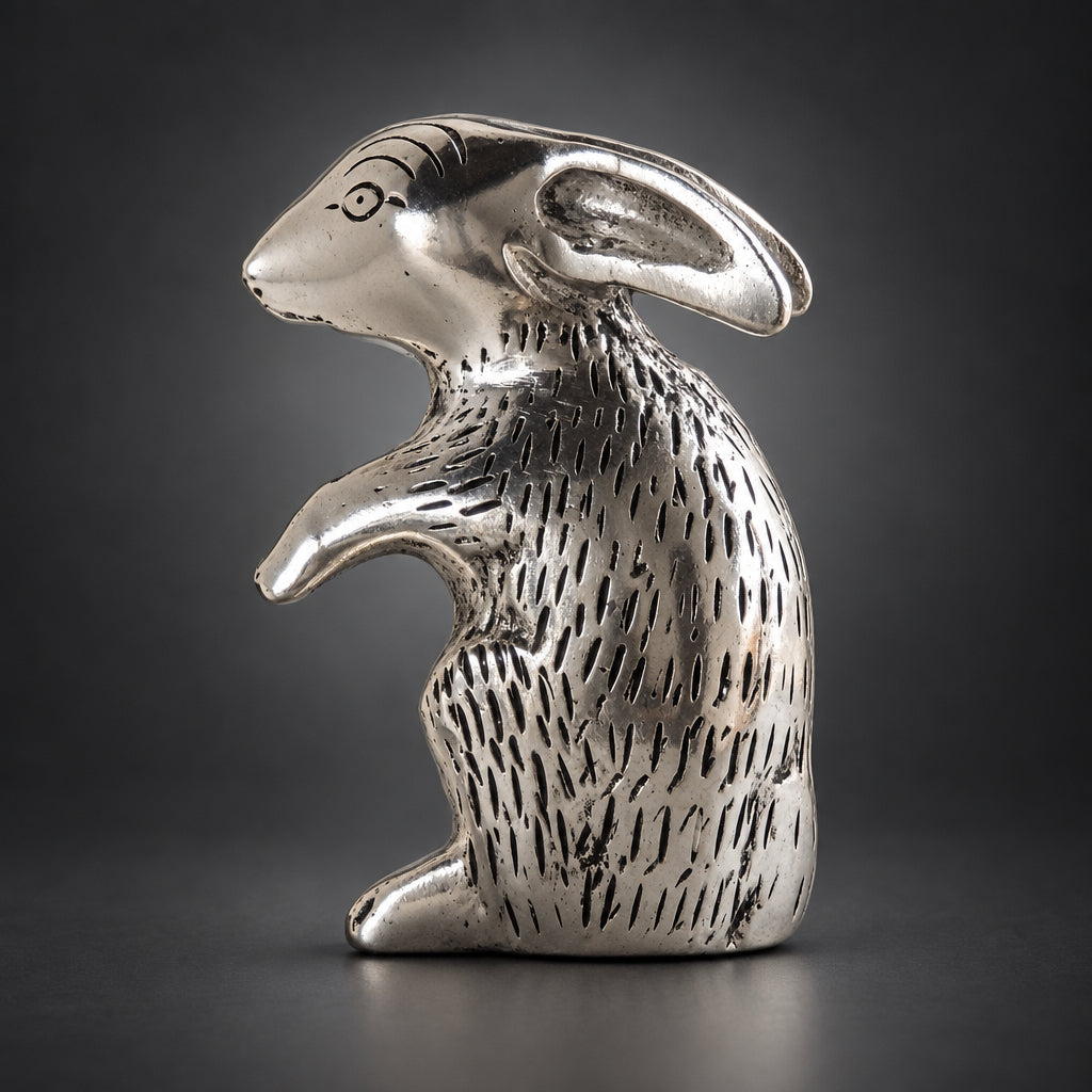 Aluminium Showpiece Rabbit Small Statue - 2.5*1.5*3 Inch (AS144 A)