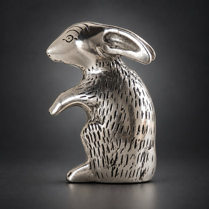 Aluminium Showpiece Rabbit Small Statue - 2.5*1.5*3 Inch (AS144 A)