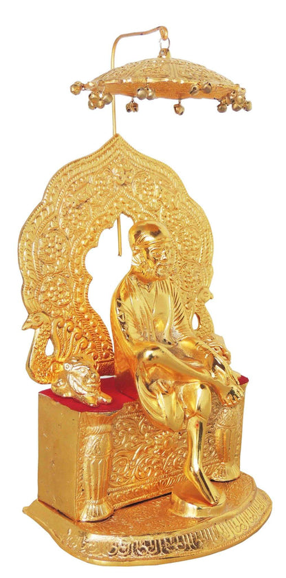 Aluminium Sai Baba Sitting GOld-7*5*13.5  (AS151 G)