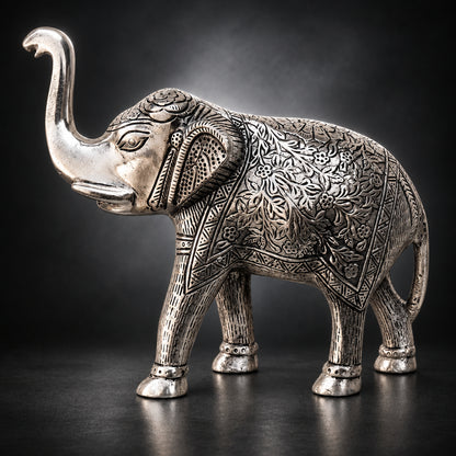 Aluminium Showpiece Elephant - 10*4*8.5 inch (AS188 C)
