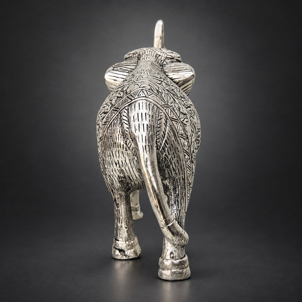 Aluminium Showpiece Elephant - 10*4*8.5 inch (AS188 C)