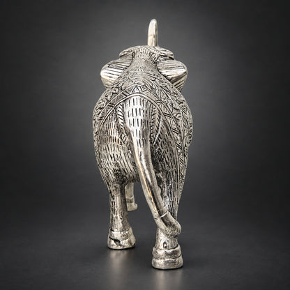 Aluminium Showpiece Elephant - 10*4*8.5 inch (AS188 C)