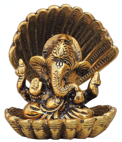Showpiece Ganesh Ji in Seep Gold - 3.5*3.2*3.8 inch (AS190 G)