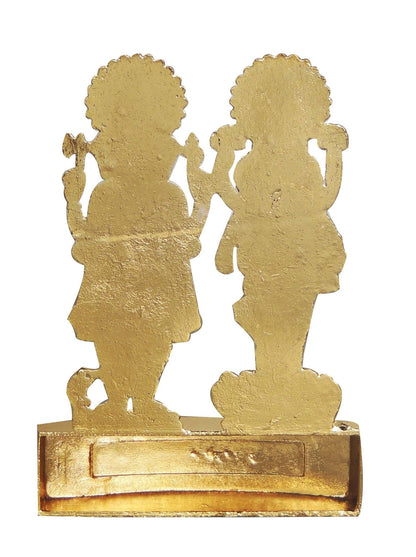 Aluminium Showpiece Standing Laxmi Ganesh, God Idol Statue - 2.8*0.4*4 Inch (AS192 B)