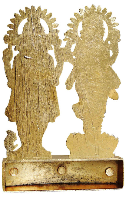 Aluminium Showpiece Standing Laxmi Ganesh, God Idol Statue - 2.9*0.6*4.5 Inch (AS192 D)