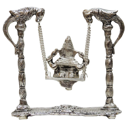 Showpiece Ganesh Jhula Silver - 8*4*7 inch (AS204 S)