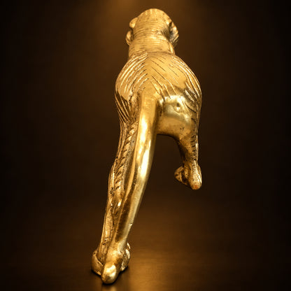 Aluminium Showpiece Gold Tiger Statue - 9*2*3.6 Inch (AS215 G)