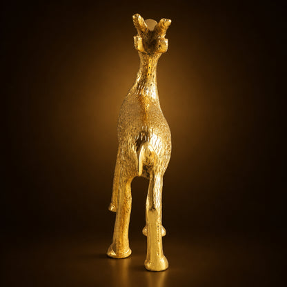 Aluminium Showpiece Gold Deer Statue - 7*2.3*8 Inch (AS216 G)