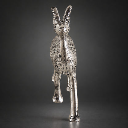 Aluminium Showpiece Deer Silver Statue - 7*2.3*8 Inch (AS216 S)