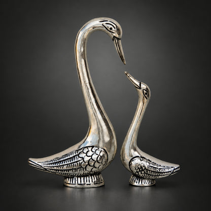 Aluminium Showpiece Duck Pair - 8*2*8.5 inch (AS225 S)