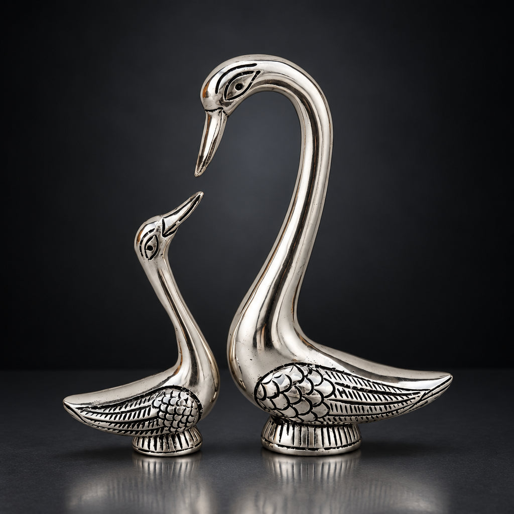 Aluminium Showpiece Duck Pair - 8*2*8.5 inch (AS225 S)