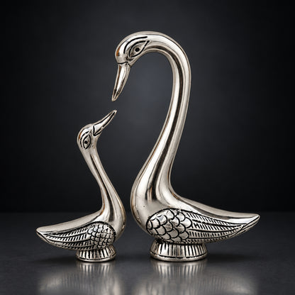 Aluminium Showpiece Duck Pair - 8*2*8.5 inch (AS225 S)