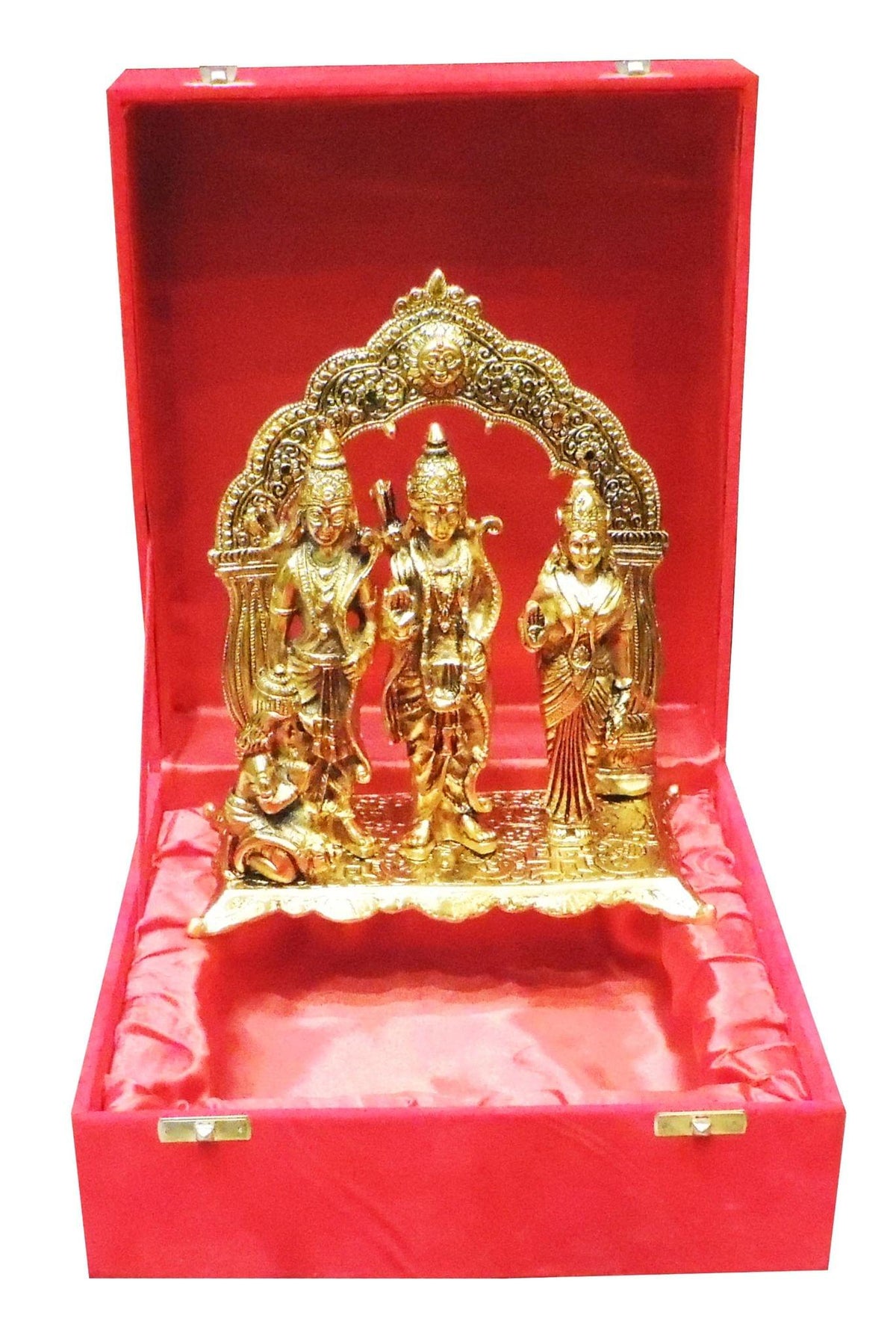 Showpiece Ram Darbar Statue with  Red Velvet Box  - 8.6*5*9.5 inch (AS229 G)