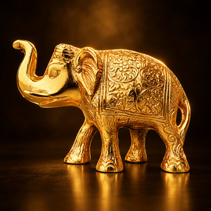Aluminium Showpiece Elephant Small - 5.3*2.2*3.5 inch (AS240 A)