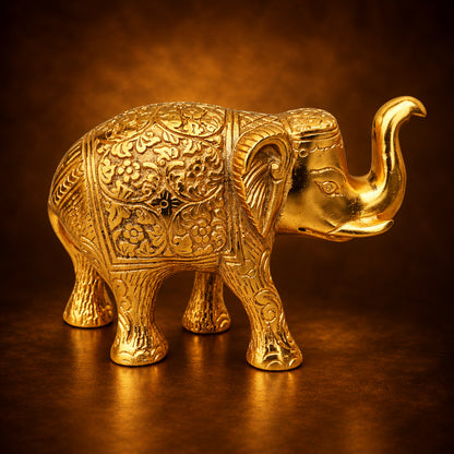 Aluminium Showpiece Elephant Small - 5.3*2.2*3.5 inch (AS240 A)