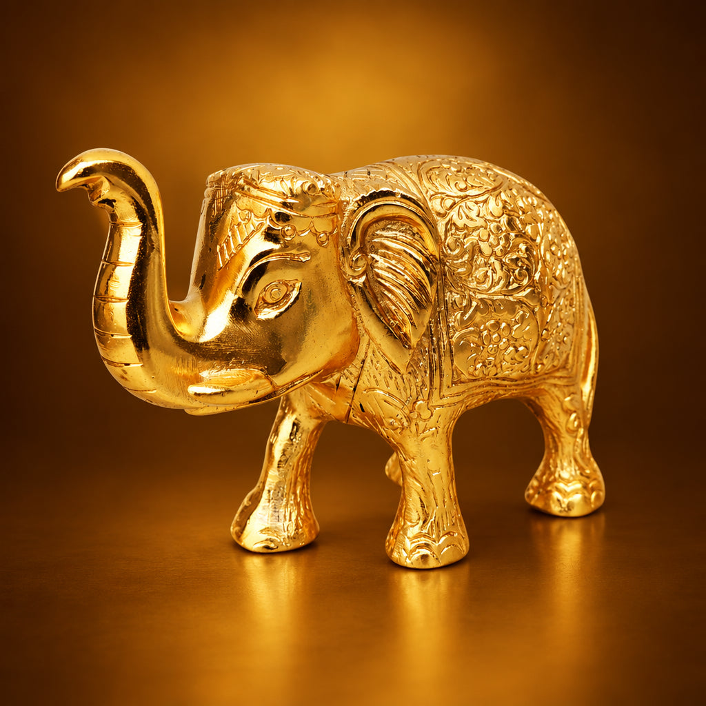 Aluminium Showpiece Elephant Small - 5.3*2.2*3.5 inch (AS240 A)