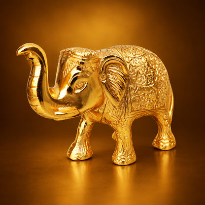 Aluminium Showpiece Elephant Small - 5.3*2.2*3.5 inch (AS240 A)
