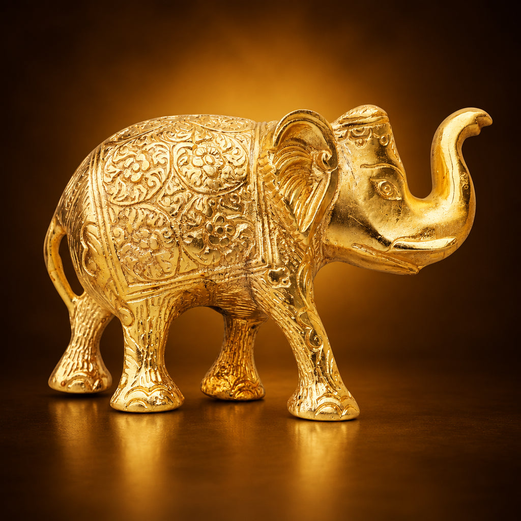 Aluminium Showpiece Elephant Big - 6.4*2.5*4 inch (AS240 B)