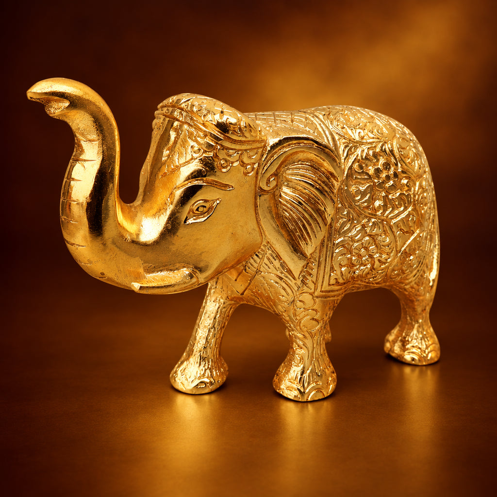 Aluminium Showpiece Elephant Big - 6.4*2.5*4 inch (AS240 B)