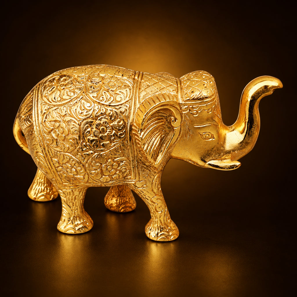 Aluminium Showpiece Elephant Big - 6.4*2.5*4 inch (AS240 B)