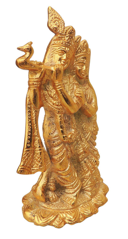 Aluminium Radha Krishna Gold -4.4*3*7.5 Inches (AS242 G)