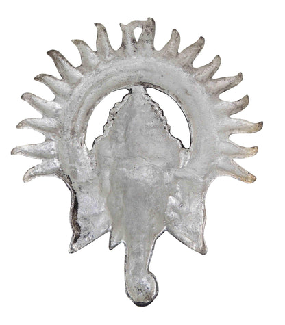 Showpiece Ganesh Circle Wall Hanging Silver - 8.4*1.2*9.8 inch (AS243 S)