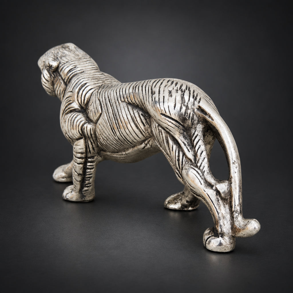 Aluminium Showpiece Tiger Statue, Home Decor - 8.8*2.2*3.7 Inch (AS245 S)