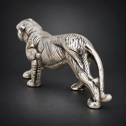 Aluminium Showpiece Tiger Statue, Home Decor - 8.8*2.2*3.7 Inch (AS245 S)