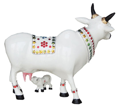 Showpiece Cow & Calf Statue - 12.5*6*11 inch (AS248 D)
