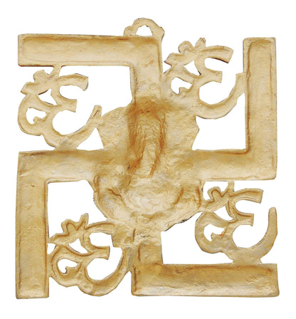 Aluminium Wall Hanging Showpiece Satya With Ganesh - 11*1*11.5 inch (AS249 C)