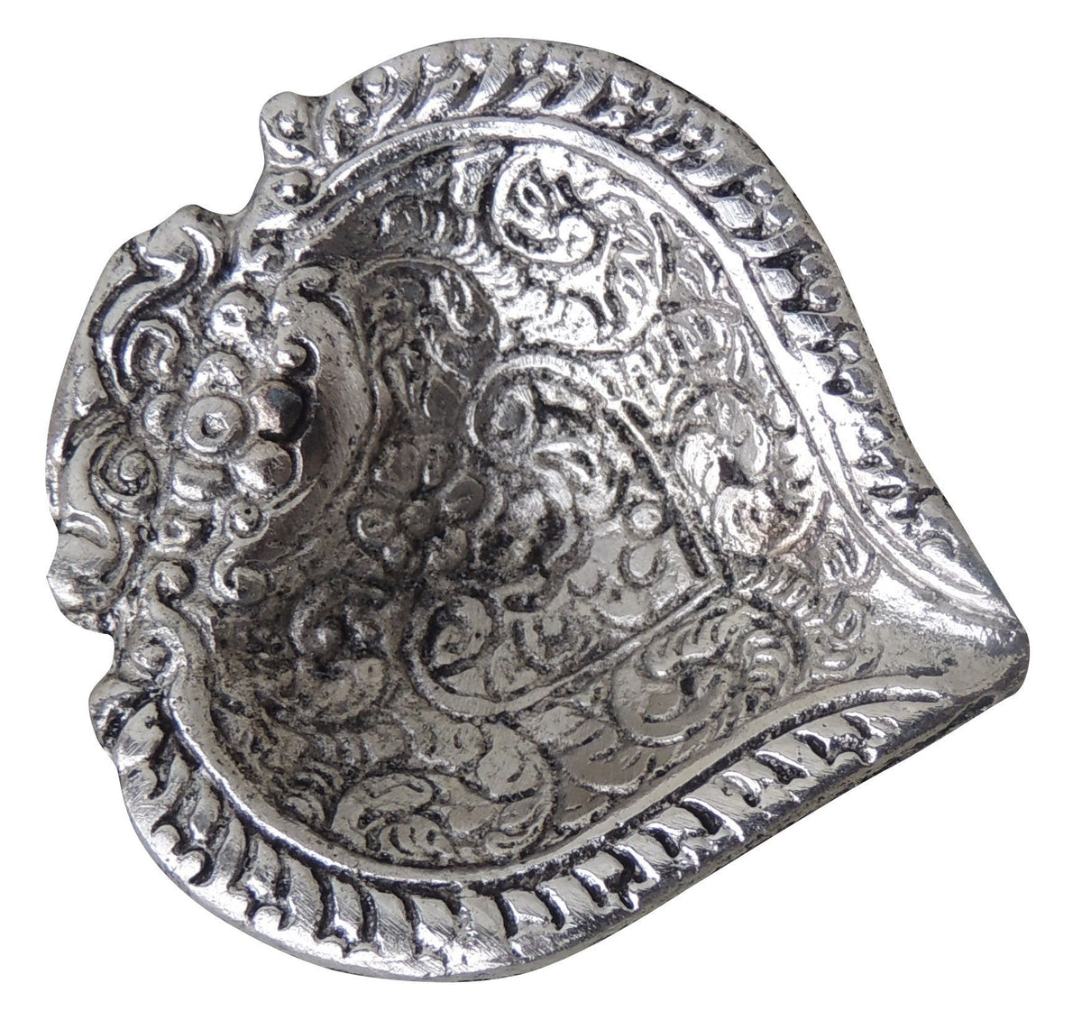 Aluminium Showpiece Heart Shape Deepak, Oil Lamp - 2.3*2.4*0.5 Inch (AS268 H)