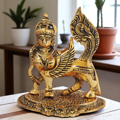 Showpiece Kamdhenu Cow Statue - 5*4.5*5.5 inch (AS274 G)