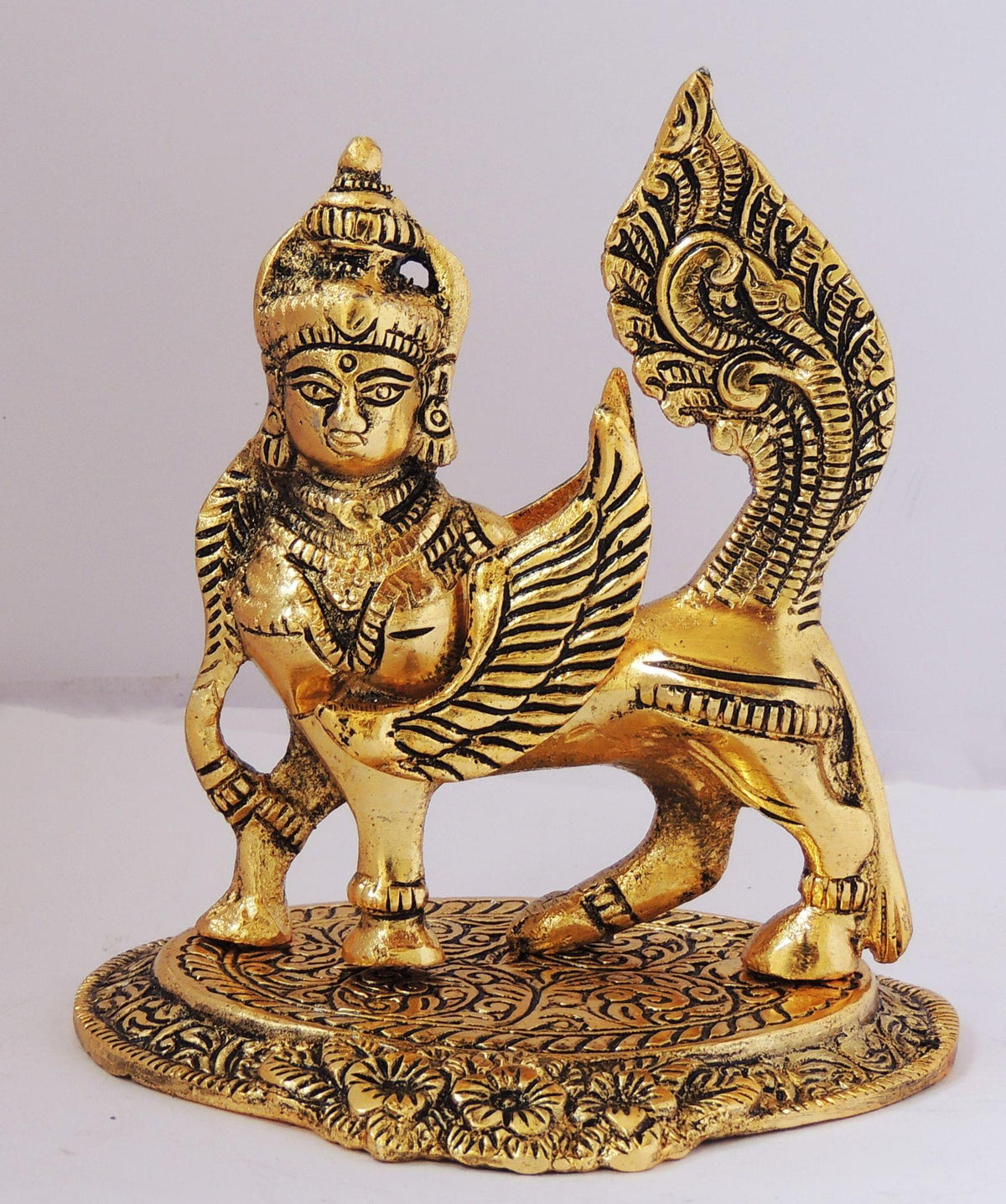 Showpiece Kamdhenu Cow Statue - 5*4.5*5.5 inch (AS274 G)