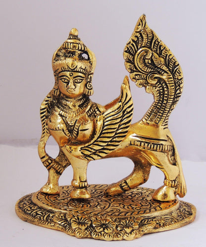 Showpiece Kamdhenu Cow Statue - 5*4.5*5.5 inch (AS274 G)
