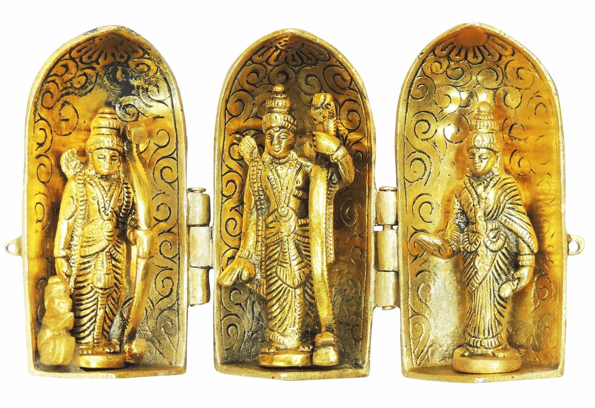 Showpiece Ram Darbar Statue - 8.5*1.5*5.3 inch (AS276 G)