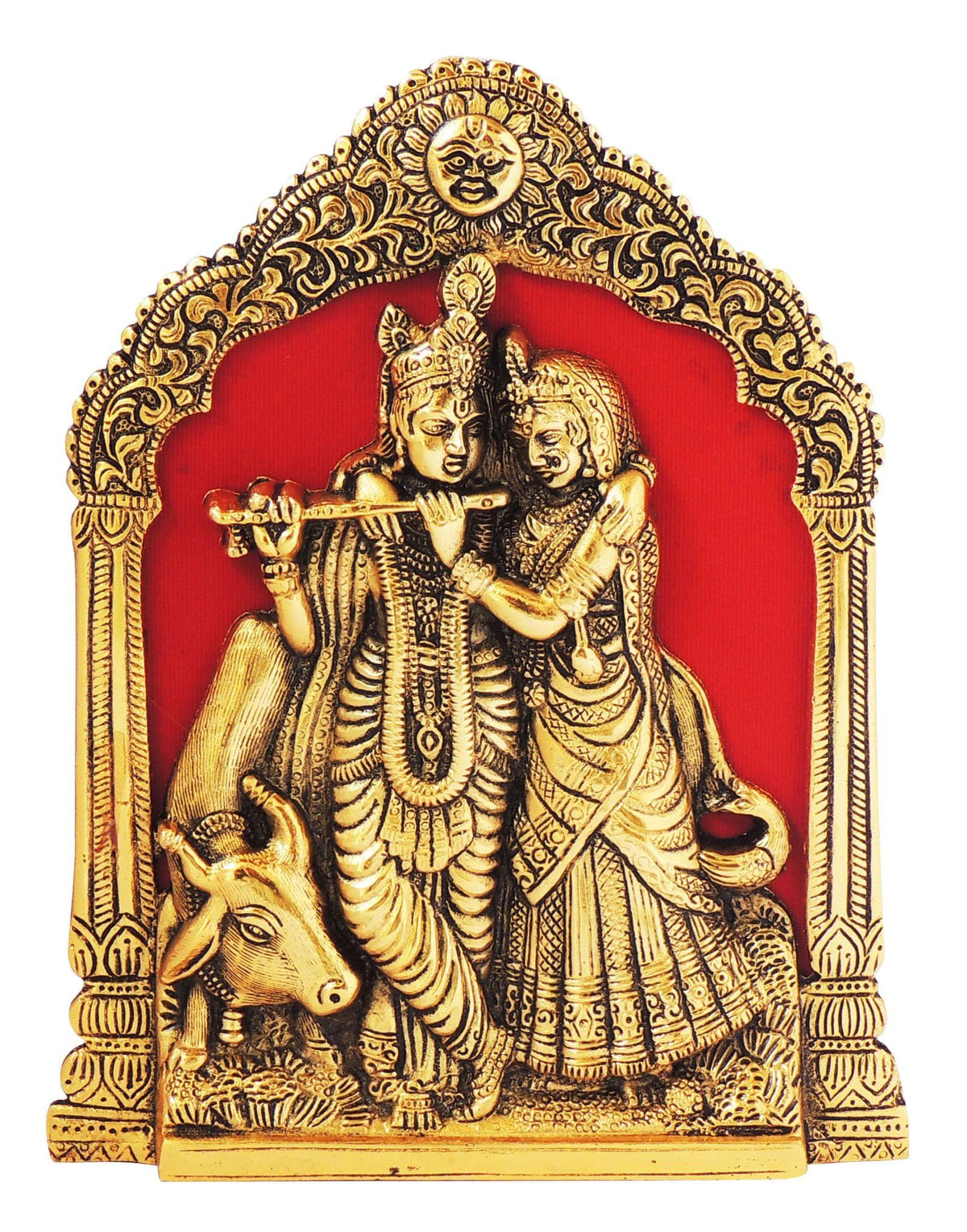 Wall Hanging Showpiece Radha Krishna Statue - 6.5*1*9 inch (AS284 G)