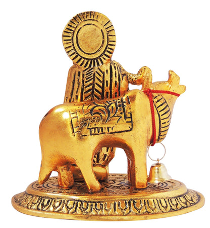 Showpiece Krishna With Cow Statue - 4*2.5*4 inch (AS287 G)