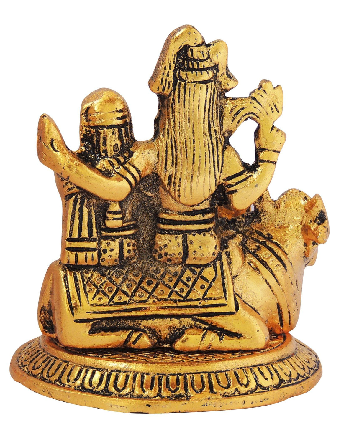 Showpiece Shiv Parivar Statue  - 3.5*3.5*4 inch (AS289 G)