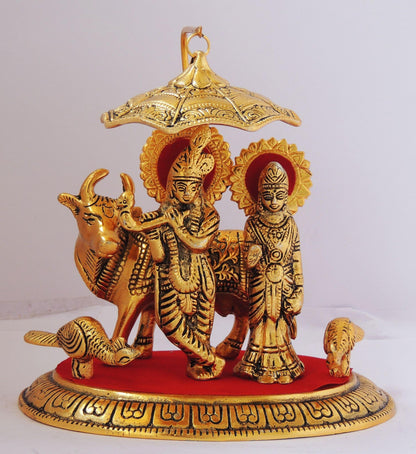 Showpiece Radha Krishna Statue - 7*5*7 inch (AS290 G)