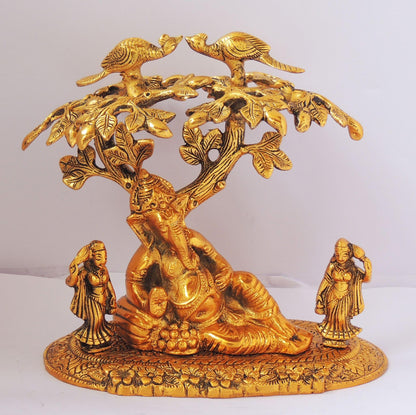 Showpiece Ganesh Tree - 8.5*5.5*8.2 inch (AS295 G)