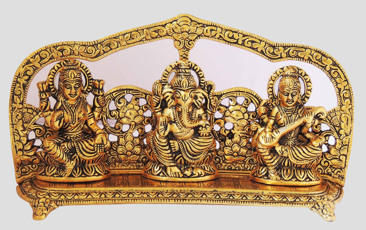 Aluminium Showpiece Golden LGS Statue - 9.5*2*5.5 Inch (AS299 G)
