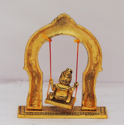Aluminium Laddu Gopal with Jhula -8*2.5*9 (AS317 G)