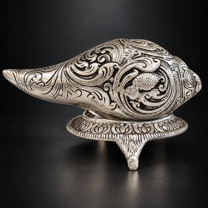 Aluminium Showpiece Shank With Stand Statue (AS342 S)