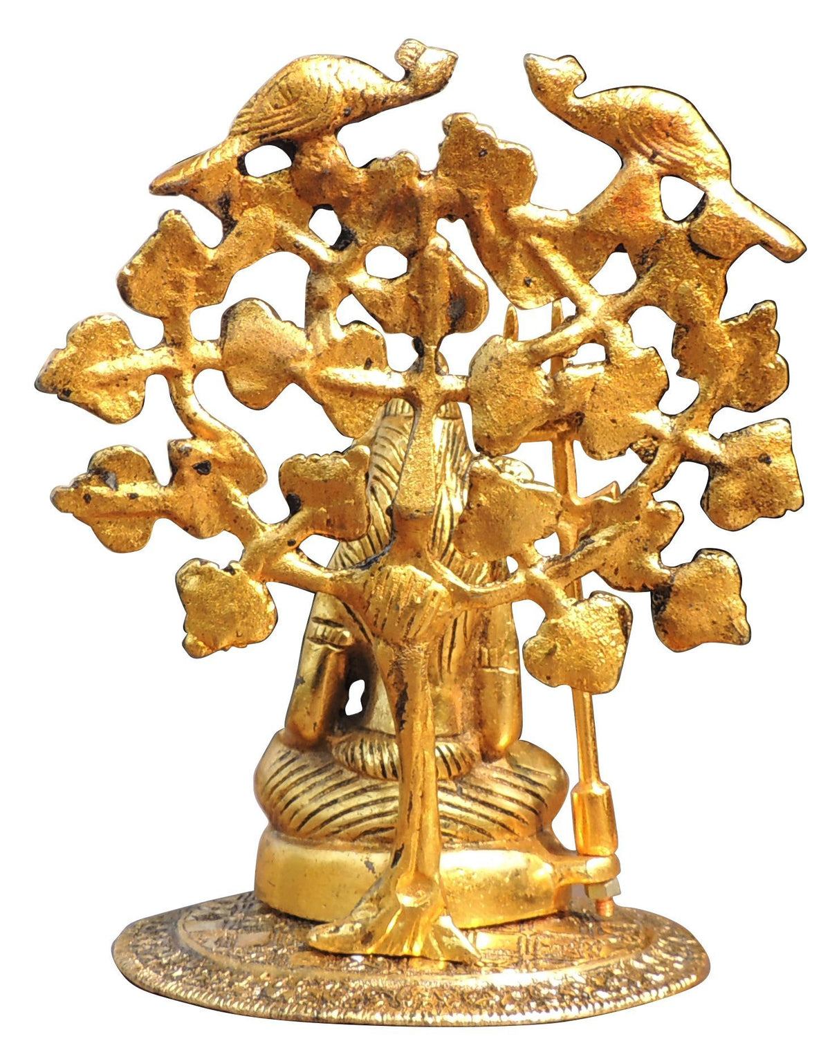 Showpiece Mahadev God Idol Statue Under Tree  - 6.5*5.2*8.5 inch (AS349 G)