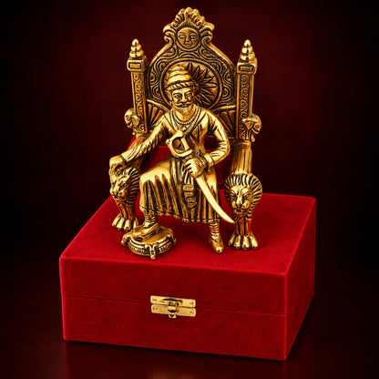 Showpiece Chhatrapati Shiv Ji Maharaja Statue  - 4.5*3.6*6.3 inch (AS368 G)